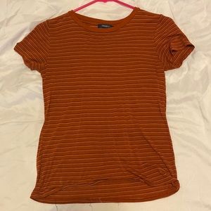 orange striped tee, never worn